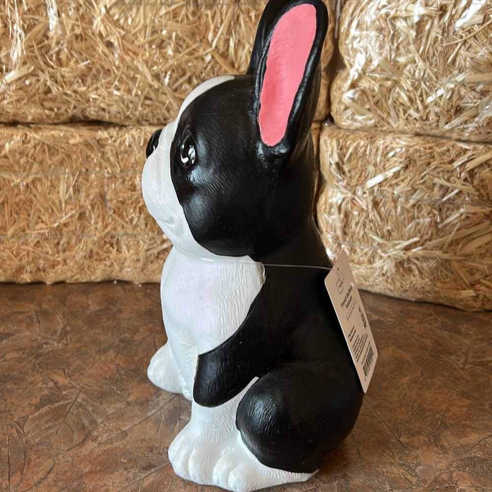 Black and White French Bulldog Dog Statue - Picture 2 of 7